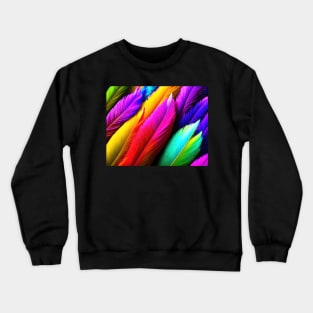 Abstract bright coloured feathers illustration Crewneck Sweatshirt